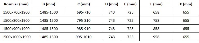 Mexen Omega, sprchovací kút s posuvnými dverami 150 (dvere) x 90 (stena) cm, 8mm sklo, čierny profil-číre sklo, 825-150-090-70-00