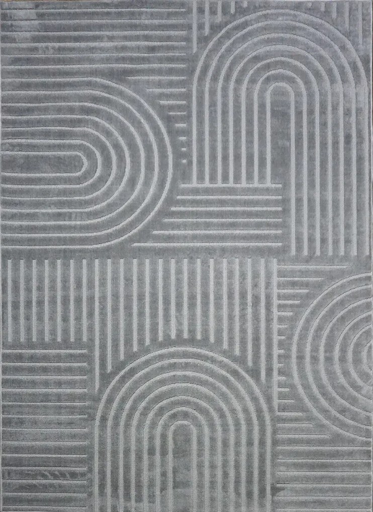 Koberec Zen Garden 2405 GREY – sivý obdĺžnikový s vzorom Rozmer: 120x180 cm