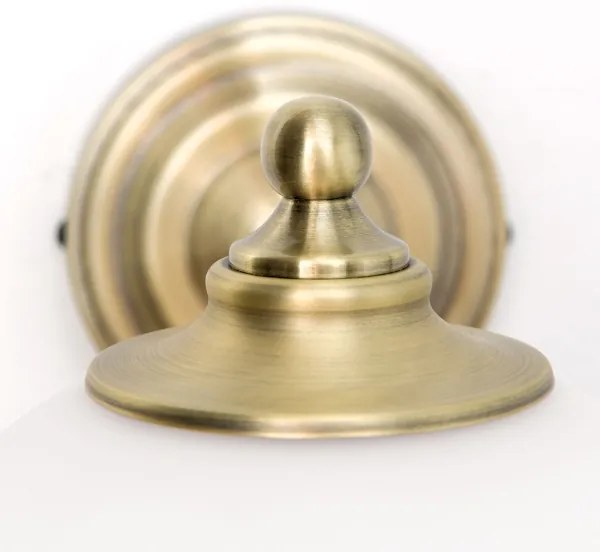 Orion WA 2-1371/1 - Nástenná lampa OLD LAMP 1xE27/40W/230V biela/mosadz