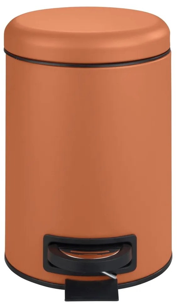 Oranžový kôš do kúpeľne Wenko Leman, 3 l