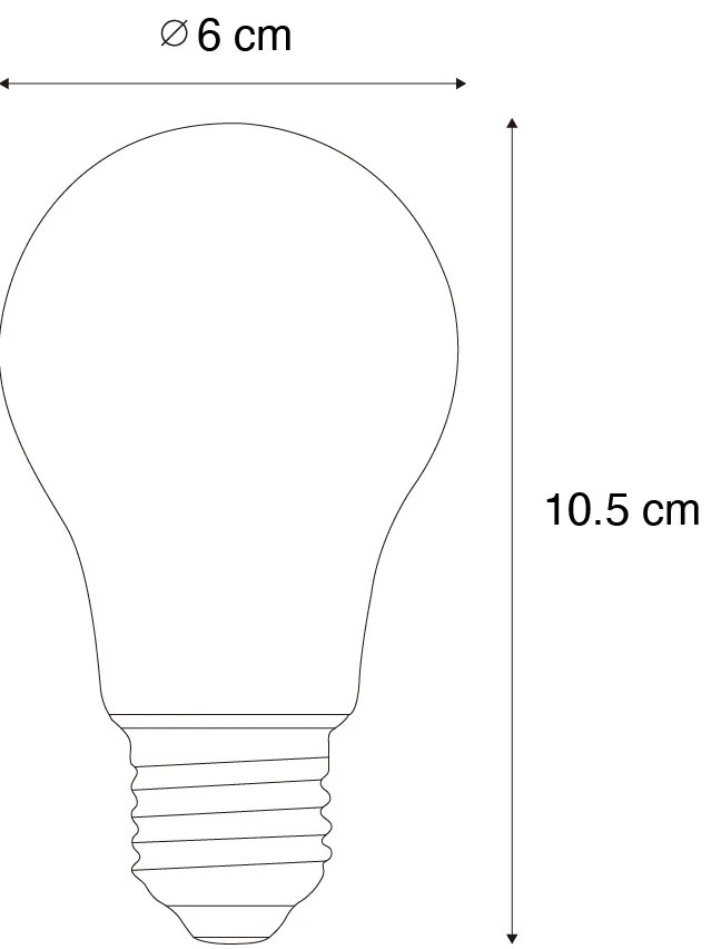 Sada 5 stmievateľných LED žiaroviek E27 A60 8W 900 lm 3000K