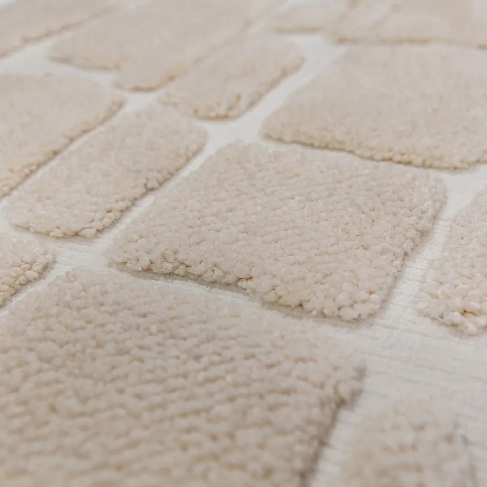 Krémový behúň 80x300 cm Esra Cobbled – Flair Rugs