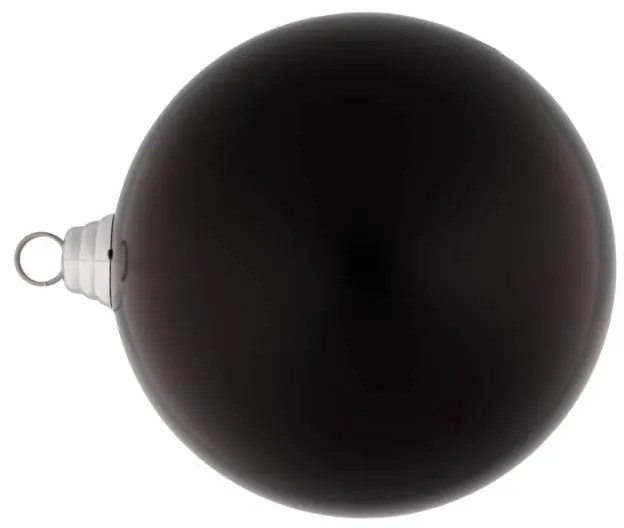 DECOLED Plastová guľa, 20 cm, čierna, lesklá