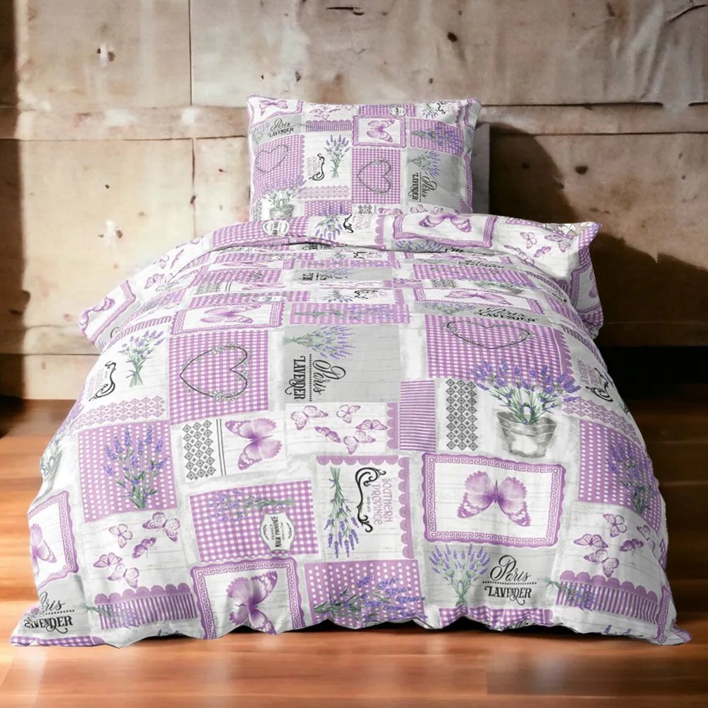 Bavlnené obliečky Homa TILDA LAVENDER 2-dielna sada 140x200 cm