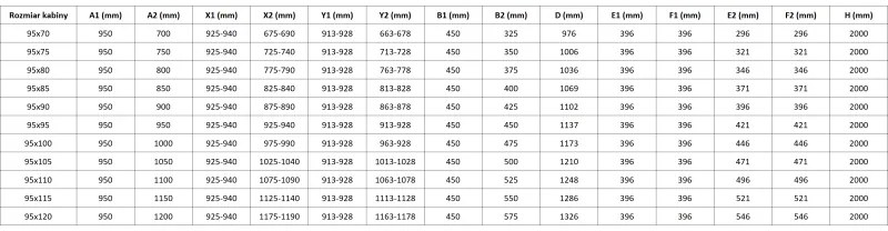Mexen Mist-F Duo, skladací sprchový kút 95 x 85 cm, priehľadný, brúsená meď - 8A6-095L-085P-65-00