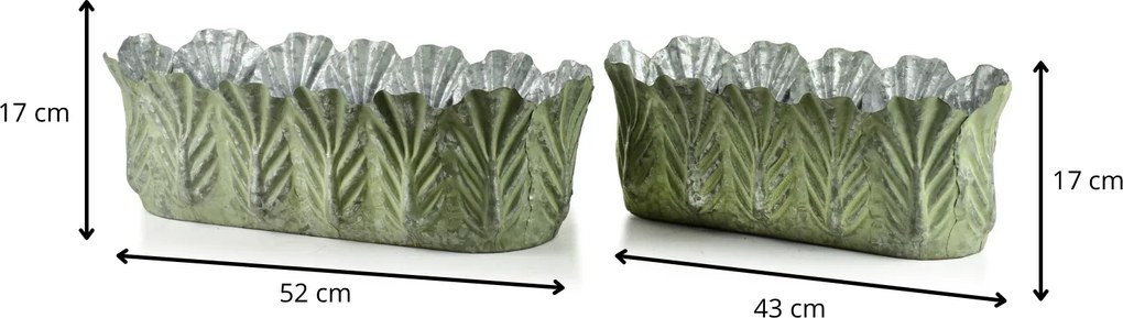 Sada 2 ks květináčů MARINA VIII zelená