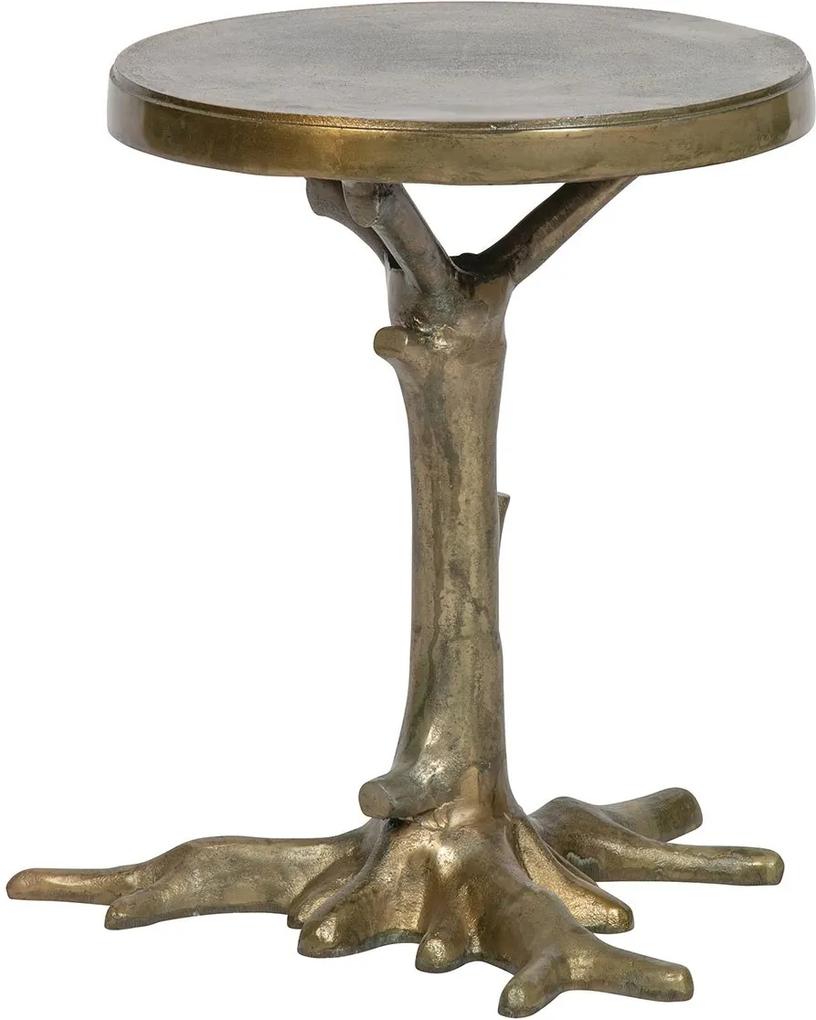 BEPUREHOME Kovový odkladací stolík Rooted 46 × 40 × 40 cm