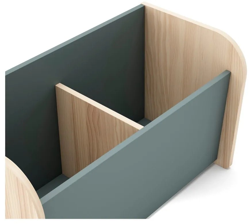 Detská knižnica sivozelená 70x42x35 cm Esteban – Marckeric