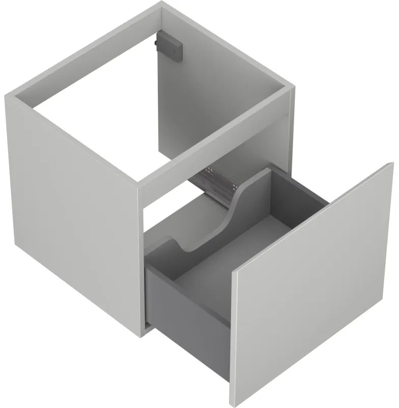 Mexen Orio, kúpeľňová skrinka 50 cm, 1 zásuvka, sivá matná, 91A10-05047-1-BF62