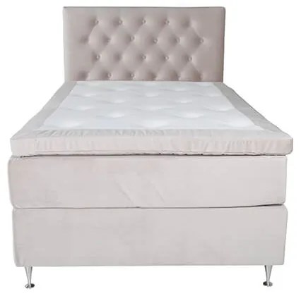 Furudal 120 boxspring posteľ béžový zamat čelo Furuvik
