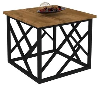 Konferenčný stolík WODA 42x53 cm hnedá/čierna