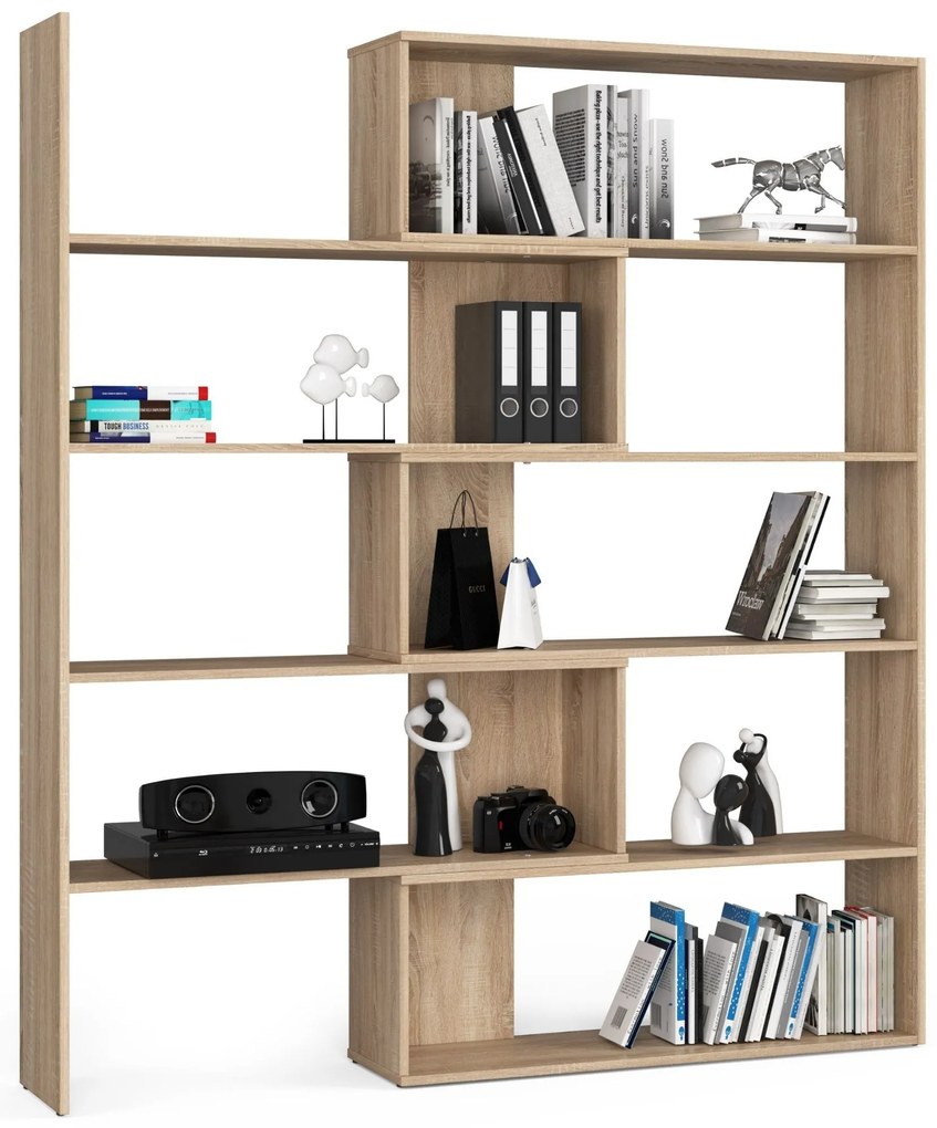 Regál Tivona (dub sonoma). Akcia -18%. Vlastná spoľahlivá doprava až k Vám domov. 1070828