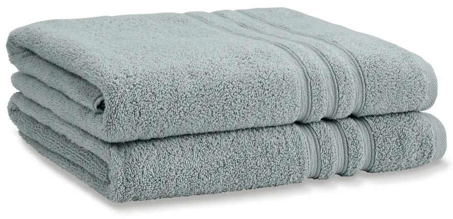 Sivozelené froté bavlnené osušky v súprave 2 ks 90x140 cm Zero Twist – Catherine Lansfield