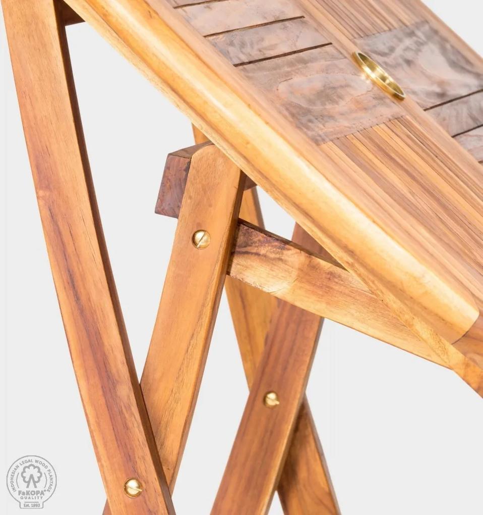 FaKOPA s. r. o. VASCO - skladací stôl z teaku gulatý Ø 120 cm, teak