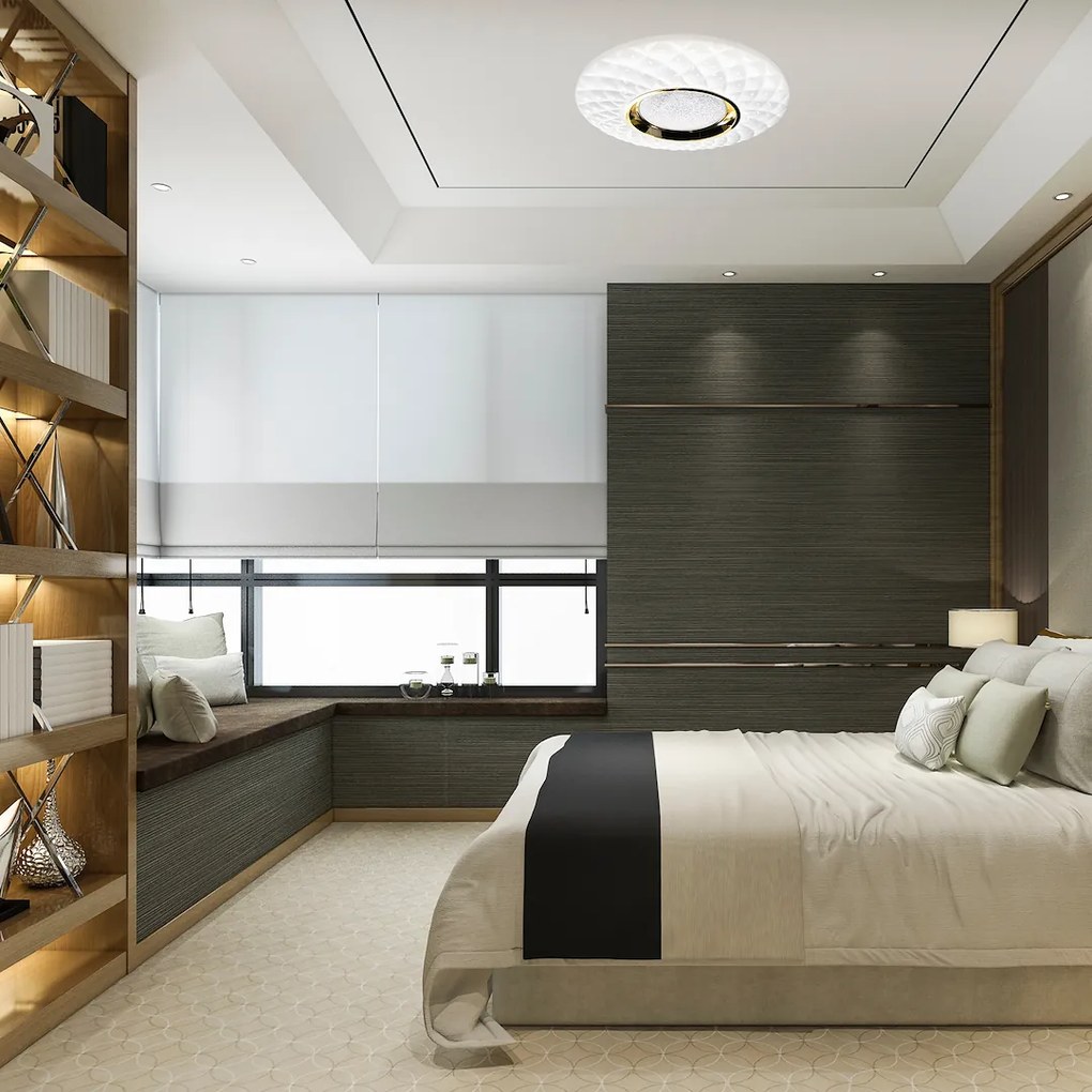 Stropné LED svietidlo Tokyo, 1x LED 48w, 3000-6000k, w/g, s ovládačom