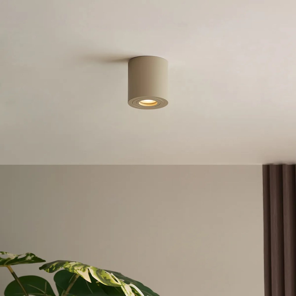 Moderne plafondspot taupe GU10 50mm IP44 - Capa