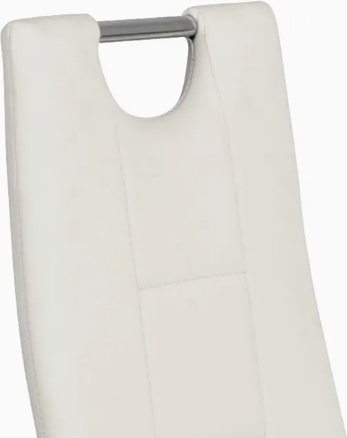 Jedálenská stolička Melania, biela ekokoža