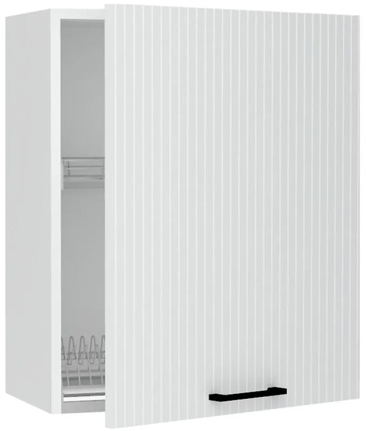 Skrinka do kuchyne Kate w60su alu biely hrášok