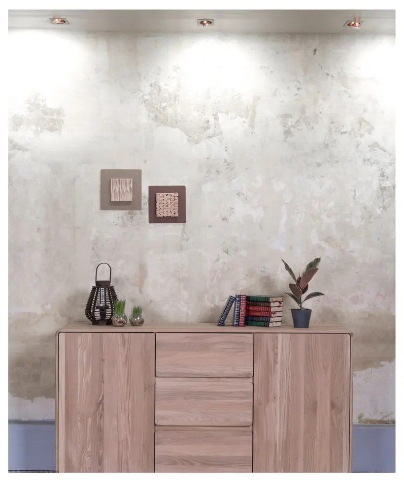 Komoda z masívneho dubového dreva s 3 zásuvkami Gazzda Fawn, šírka 180 cm