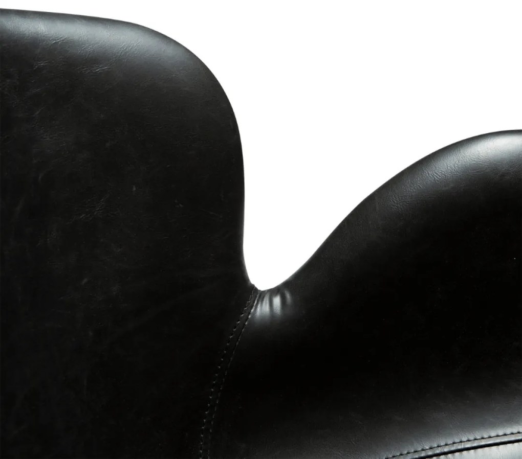 GAIA ČALÚNENÉ LOUNGE KRESLO black/black
