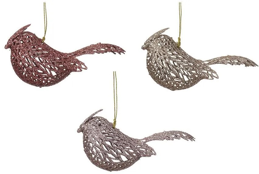 Plastová ozdoba vták 4 cm mix 29531