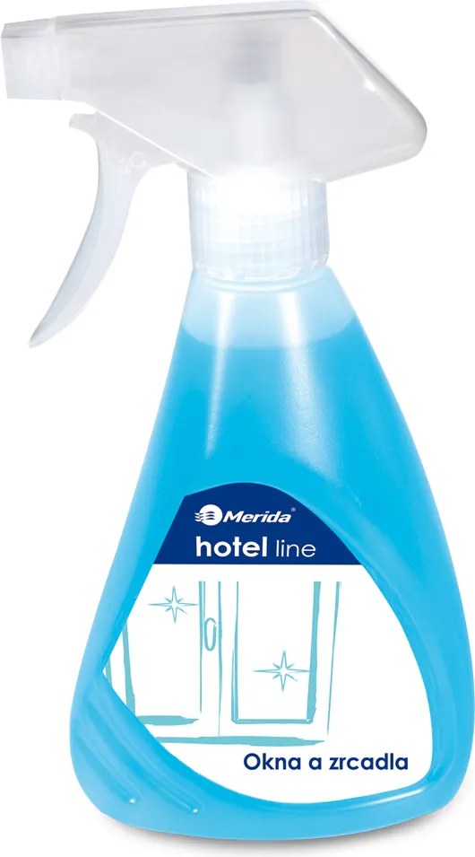 Prípravok na okná a zrkadlá Merida Hotel Line, 500 ml, modrá