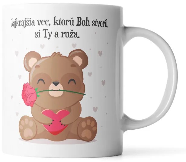 Sablio Hrnek Nejkrásnější věc, kterou Bůh stvořil, jsi Ty a růže - 200 ml - espresso