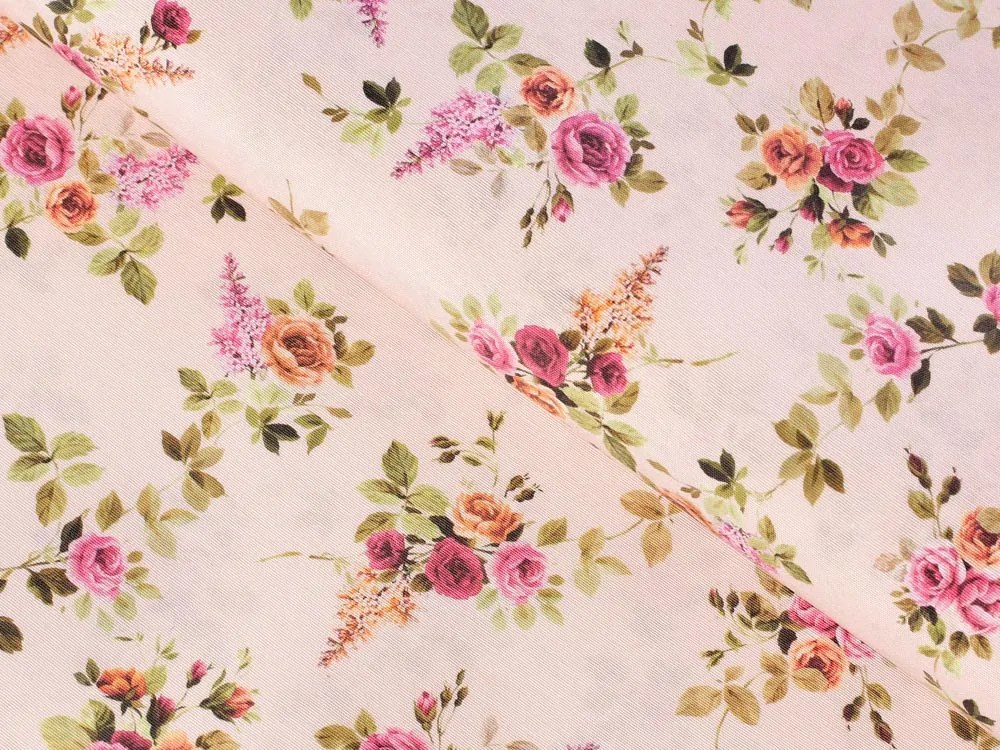 Biante Dekoračné prestieranie na stôl Leona LN-130 Ružičky na ružovom 30x40 cm