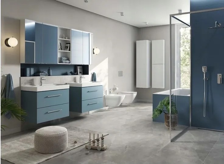 Cersanit Larga, skrinkové úchytky 35cm 2ks, strieborná, S599-0142