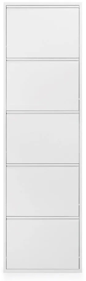 Biela kovová výklopná skrinka na topánky 50x169x15 cm Ode – Kave Home