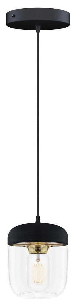 ACORN BLACK | dizajnová visiaca lampa Farba: Leštená mosadz, Sada: Tienidlo + Rosette čierny