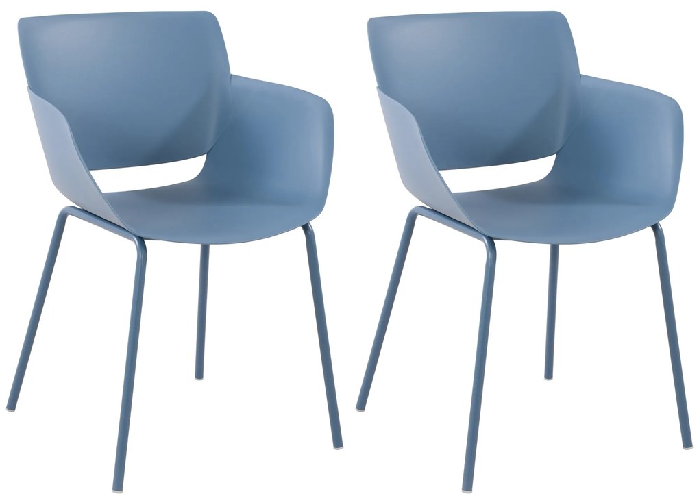 Set 2 stoličiek Alpena - modrá