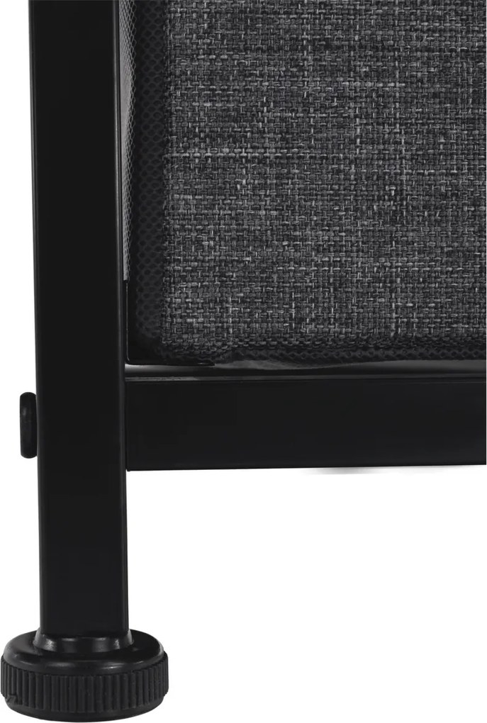 Komoda s látkovými zásuvkami PALMERA, čierna