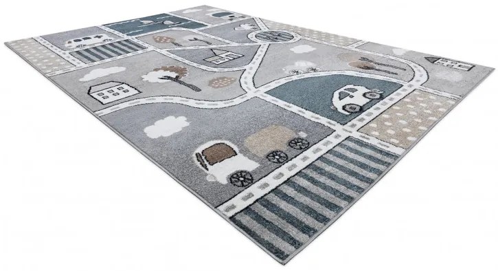 Detský kusový koberec Fun Strade grey, 140x190, šedá, detská izba, Dywany Łuszczów
