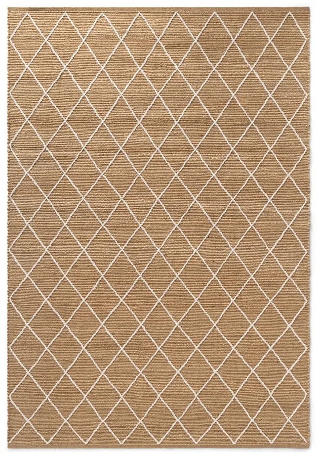 Ručne tkaný jutový koberec v prírodnej farbe 200x300 cm Kunu – Hanse Home