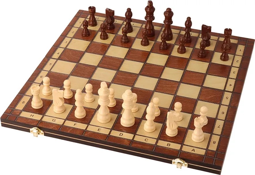 ČistéDrevo Drevené šachy 3 v 1 - 49 x 49 cm