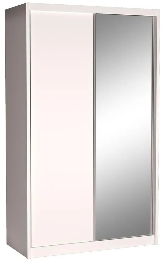 Skriňa Karol 143 so zrkadlom alpská biela