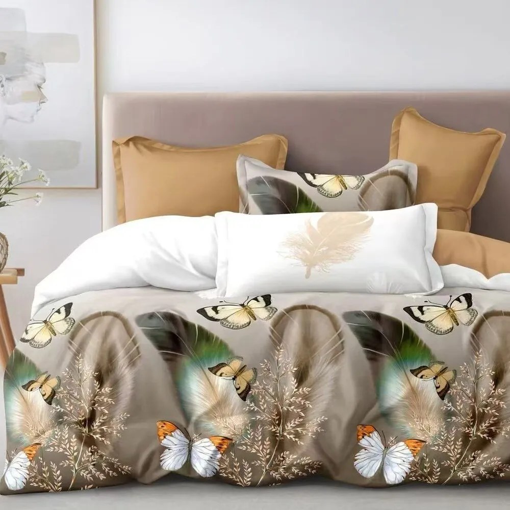 Krepové obliečky Homa CEREA BUTTERFLY 3-dielna sada 140x200 cm