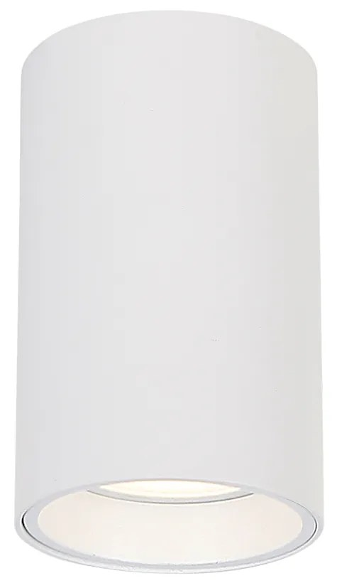 EUlight Stropné svietidlo Genesis, 1x biele kovové tienidlo, (10 cm)