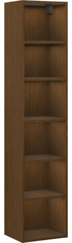 Mexen Box-A, vysoká kúpeľňová skrinka 35x44,2x160 cm, orech, 91AX1-1600-300-1-86