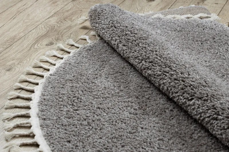 Dywany Łuszczów, Kusový koberec Berber 9000 brown kruh, 160x160 (priemer) kruh, hnedá, kancelária