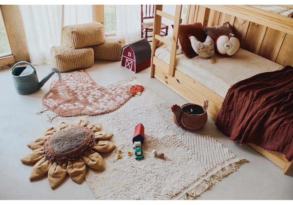 Bavlnený detský vankúšik ø 30 cm Apple – Lorena Canals