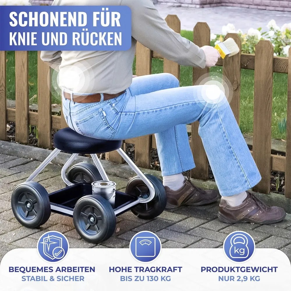 Čierna/sivá záhradná stolička Secura – Maximex