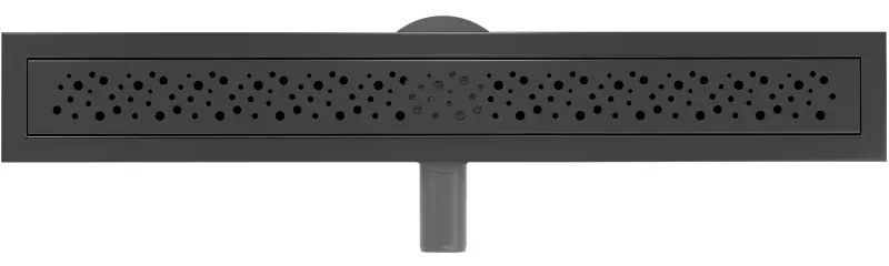 Mexen Flat 360°, nerezový sprchový žľab vzor M12 70 cm, čierna matná, 1721070-40