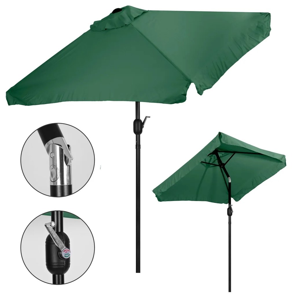 Záhradný slnečník DELISSA 200x140 cm zelený