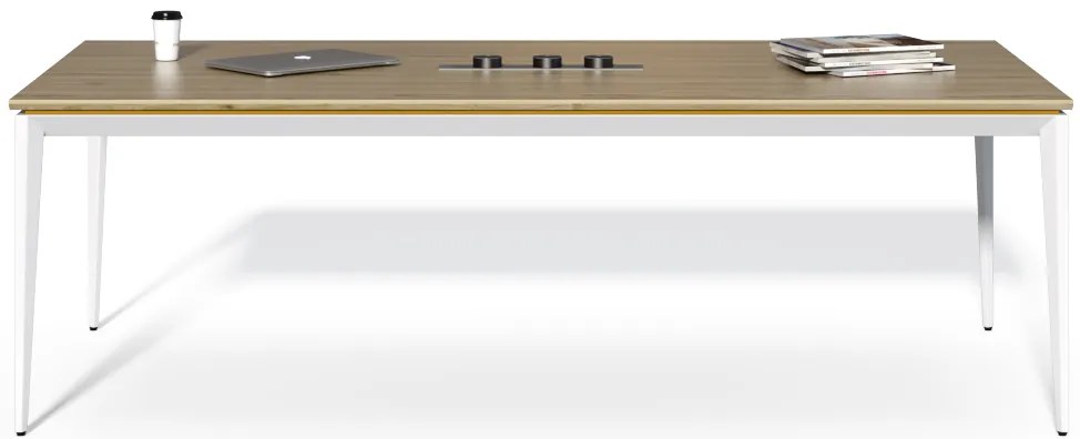 Konferenčný stôl Houseland Profit Meet 01 s 3 zásuvkami 240 cm dub prírodný