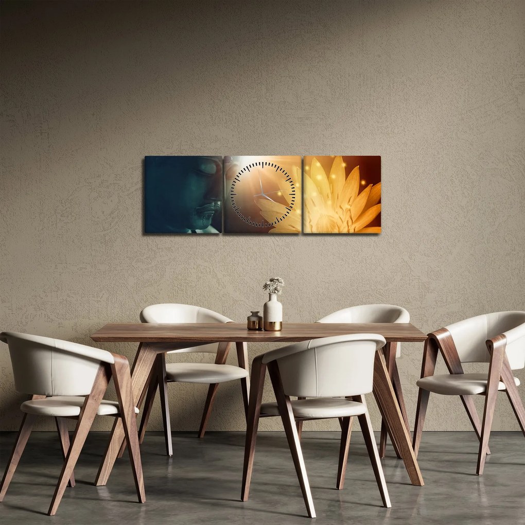 Obraz - Mier (s hodinami) (90x30 cm)