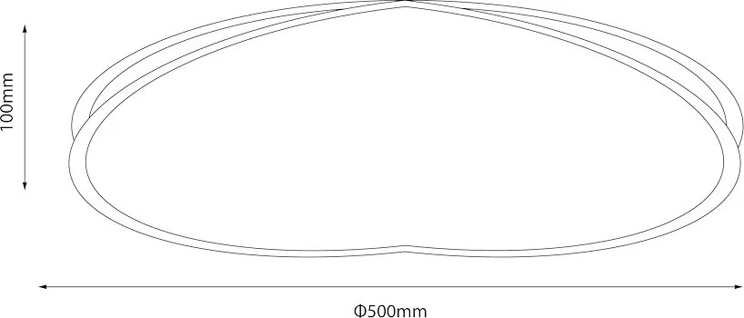 Stropné LED svietidlo Halo, 2x LED 38w, 4000k, b
