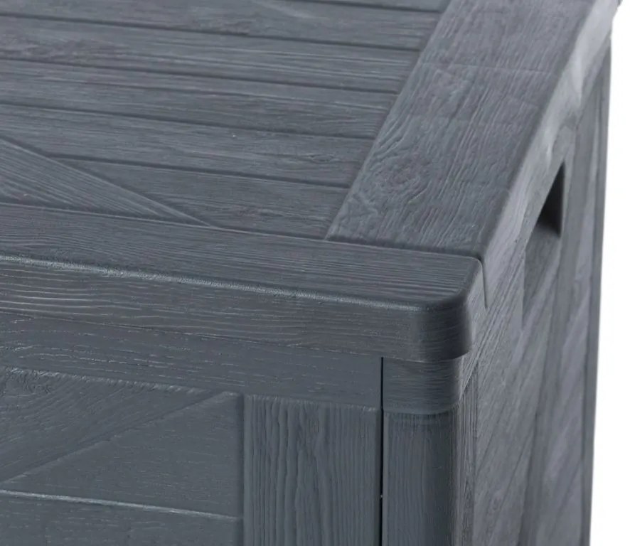 WOOD záhradný plastový úložný box 420 L, grafit