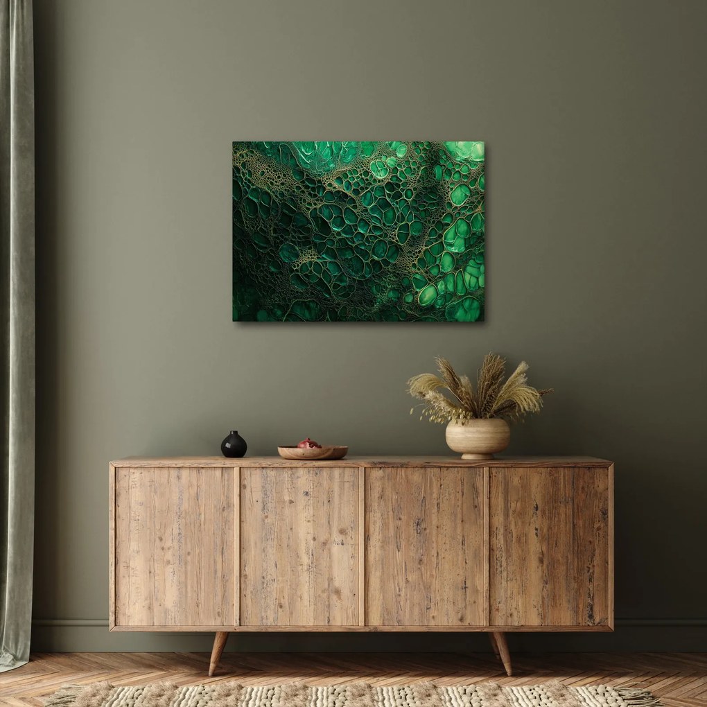 Obraz - Zelený mikroskopický záber (70x50 cm)